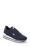 Michael Michael Kors Monique Knit Sneaker In Navy