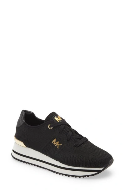 Michael Michael Kors Monique Knit Sneaker In Black