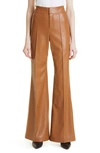 ALICE AND OLIVIA ALICE + OLIVIA DYLAN HIGH WAIST FAUX LEATHER WIDE LEG PANTS,CL000J16121