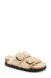 Birkenstock Arizona Big Buckle Teddy Sandal By Papillio Eggshell