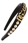 DOLCE & GABBANA LOGO HEADBAND,WHN6N3W1111