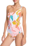 ROXY ONE-SHOULDER ONE-PIECE SWIMSUIT,ERJX103371