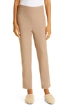 Eileen Fisher High Waist Ankle Slim Pants In Barly