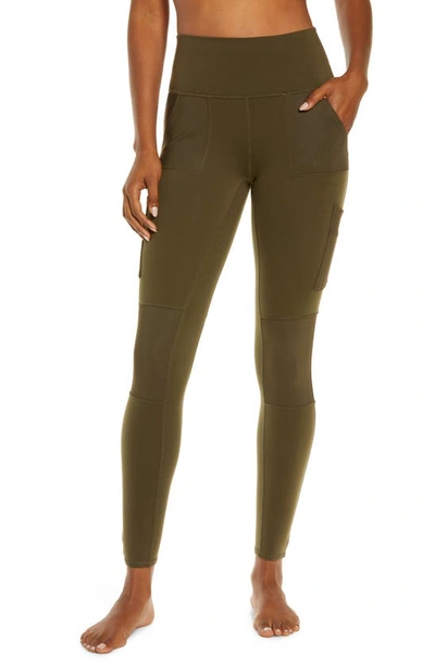 Alo Yoga Airbrush High-waist Sport Leggings In Dark Olive