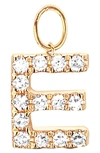 Ef Collection Diamond Initial Huggie Charm In 14k Yellow Gold/ E