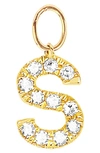 Ef Collection Diamond Initial Huggie Charm In 14k Yellow Gold/ S
