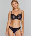 Simone Perele Wish Embroidered Demi Bra In Night Blue