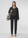 Burberry Alsham Cropped Down Bomber Jacket In Black