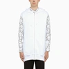 Comme Des Garçons Shirt X Kaws Graphic-print Zip-up Hoodie In White