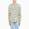 Comme Des Garçons Shirt Kaws Printed Cotton Poplin Shirt In Green