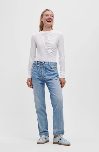 Ganni Figni Jeans In Light Blue Vintage