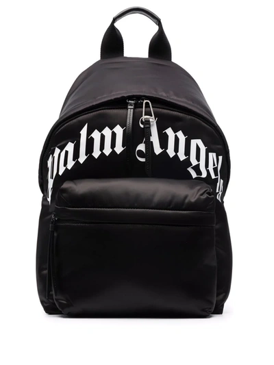 Palm Angels Logo-print Backpack In Black