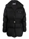 OFF-WHITE HANDS OFF BELTED PUFFER DOWN JACKET