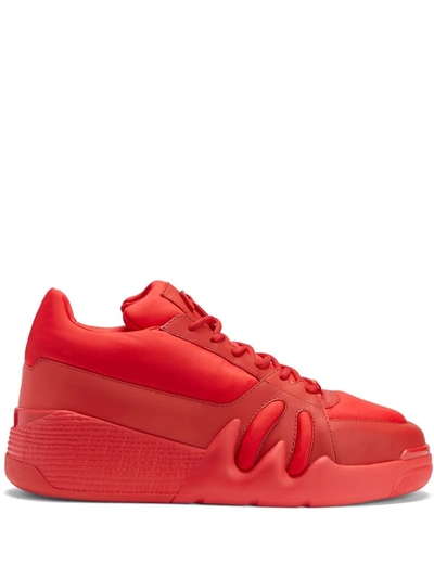 Giuseppe Zanotti Talon Winter Low-top Sneakers In Rot