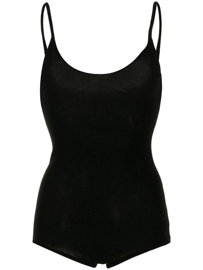 Cashmere In Love Joni Fine-knit Cashmere Bodysuit In Schwarz