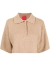 CASHMERE IN LOVE DEMI CROPPED KNITTED SHIRT