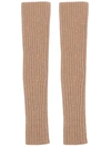 Cashmere In Love Graz Cashmere Fingerless Arm-warmers In Braun