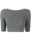 CASHMERE IN LOVE LIZA OPEN-BACK CROP TOP