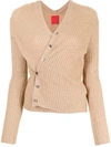 CASHMERE IN LOVE INEZ RIBBED-KNIT CROPPED CARDIGAN
