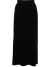 Cashmere In Love River A-line Cashmere Skirt In Schwarz