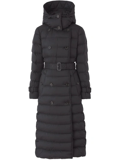 Burberry Down-filled Detachable-hood Puffer Coat In Black