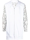 Comme Des Garçons Shirt X Kaws Graphic-print Zip-up Hoodie In Weiss