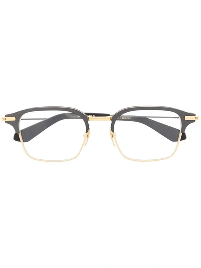 Dita Eyewear Typographer Square-frame Glasses In Grey