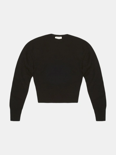 Active Cashmere Womens Standard Crop Sweater In Black
