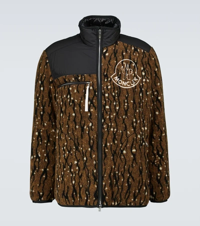 Moncler Genius 2 Moncler 1952 Inagi Reversible Printed Fleece And Shell Down Jacket In Brown