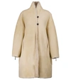 Isabel Marant Reversible Beige Abazoe Shearling Coat In Beige