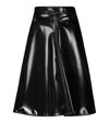 Moncler Genius 2 Moncler 1952 Faux Leather Midi Skirt In Black