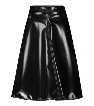 MONCLER GENIUS 2 MONCLER 1952 FAUX LEATHER MIDI SKIRT,P00584329