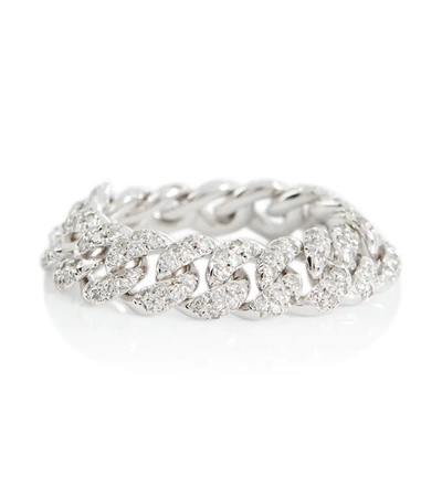 Shay Jewelry 18kt White Gold Pavé Ring With Diamonds In Silver