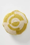 Anthropologie Handwoven Spiral Pillow In Neutrals