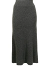 CASHMERE IN LOVE RIVER A-LINE CASHMERE SKIRT