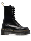 Dr. Martens Jadon Smooth Leather Boots In Schwarz