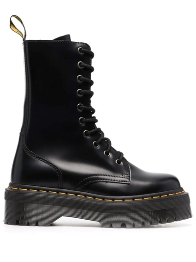 Dr. Martens' Jadon Smooth Leather Boots In Black