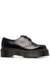 Dr. Martens Black Leather Oxfords And Derbies In Schwarz