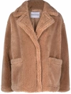 Stand Studio Notched-collar Single-breasted Jacket In Braun