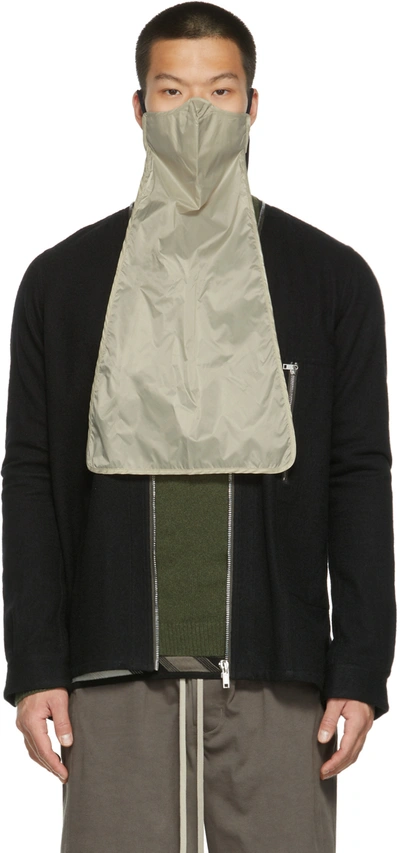 Rick Owens Grey Nylon Long Mask In 08 Pearl