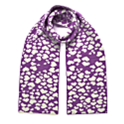 Ingmarson Hearts Wool & Cashmere Scarf Lilac