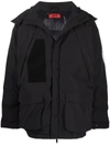 424 Padded Hooded Coat In Schwarz