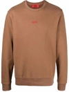 424 Logo Embroidery Cotton Sweatshirt In Beige
