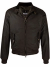 Barbour Funnel Neck Zip-up Wax Jacket In Grün