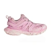 Balenciaga Women's Track 2 Clear Sole Low Top Sneakers In Faded Pink