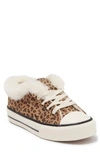 Olivia Miller Kids' Omg Low Top Faux Fur Sneaker In Leopard