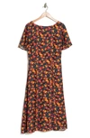 Alexia Admor Boatneck Flutter Sleeve Fit N Flare Dress In Fall Floral