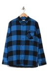 Abound Buffalo Plaid Flannel Shirt Jacket In Blk- Blue Buffalo Pld