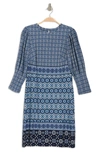 Vince Camuto Dress With Novelty Sleeves In Blue