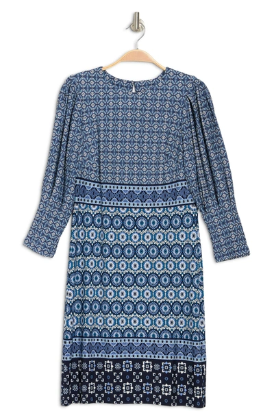 Vince Camuto Dress With Novelty Sleeves In Blue